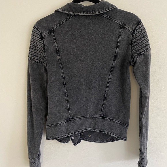 BP zip up moto jacket in sweatshirt material. - Picture 2 of 4